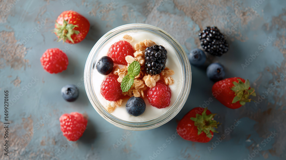 Fresh Berry Yogurt Parfait for a Healthy Snack or Breakfast Fresh Berry Yogurt Parfait for a Healthy Snack or Breakfast