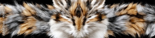 Panel kuchenny z motywem Abstrakcyjny portret zwierzęcy, futro, tekstura, symetria