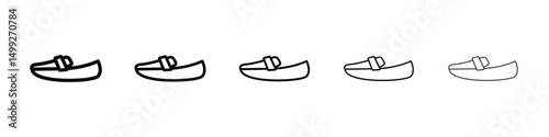 Loafer icon or logo illustration outline black style