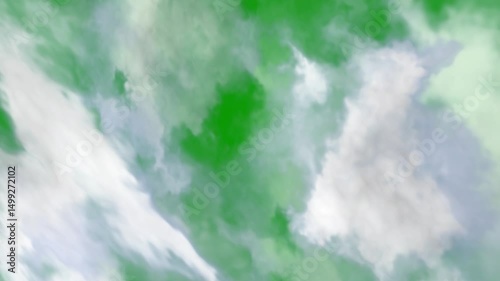 Beautiful white clouds motion graphic clouds effects on green sky screen background, cloud, clouds sky