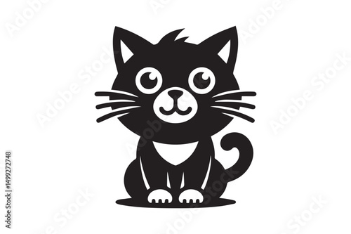 silhouette of a cat on a white background