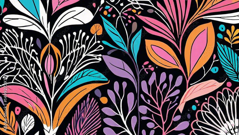 Abstract seamless floral pattern vector illustration Abstract seamless floral pattern vector illustration