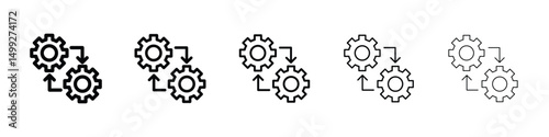 Operation icon or logo illustration outline black style