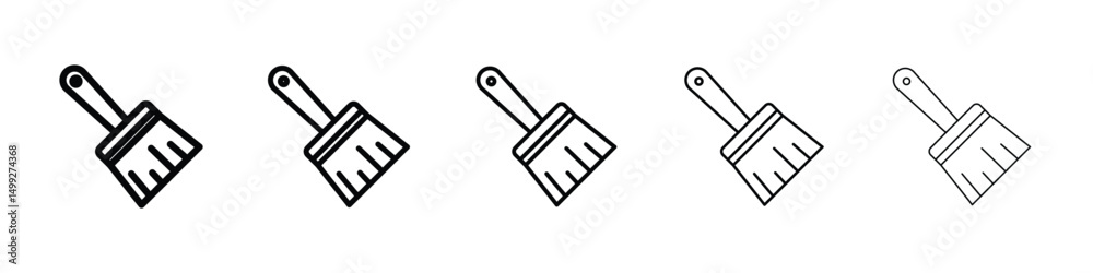 Paint brush icon or logo illustration outline black style Paint brush icon or logo illustration outline black style