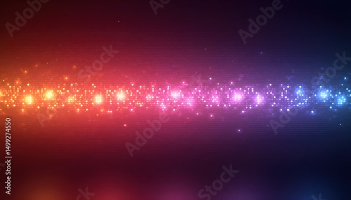 a colorful background with a grid of squares and dots,