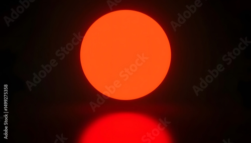 Floating glowing sphere in a dark void, futuristic minimalist aesthetic, 8K