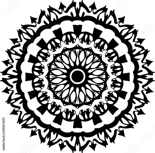 Intricate Mandala Doily Design vector
