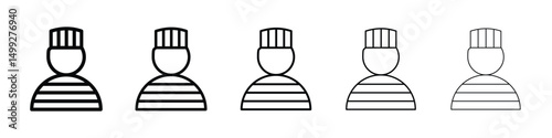 Prisoner icon or logo illustration outline black style