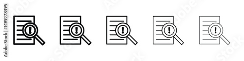 Risk analysis icon or logo illustration outline black style