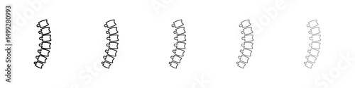 Spine icon or logo illustration outline black style