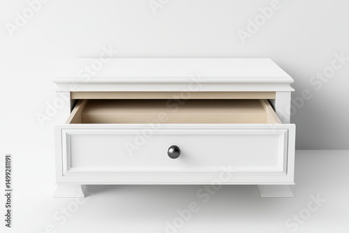 lockable drawer pedestal isolated on white background
