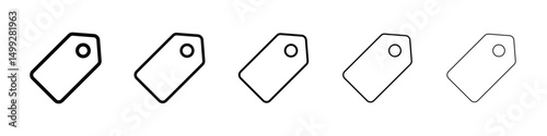 Tag icon or logo illustration outline black style