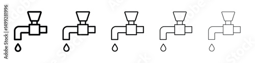 Tap icon or logo illustration outline black style