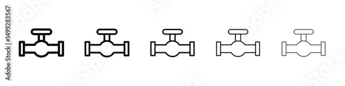Valve icon or logo illustration outline black style