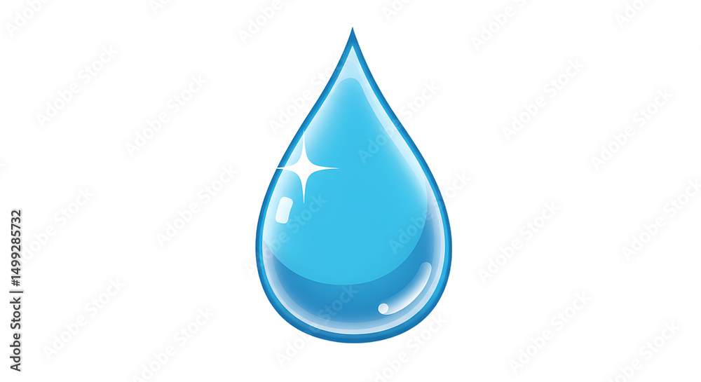 Blue Water Drop Illustration Blue Water Drop Illustration