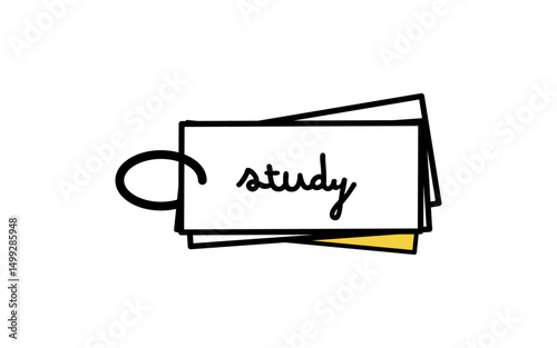 英語学習の単語帳のシンプルな線画アイコン