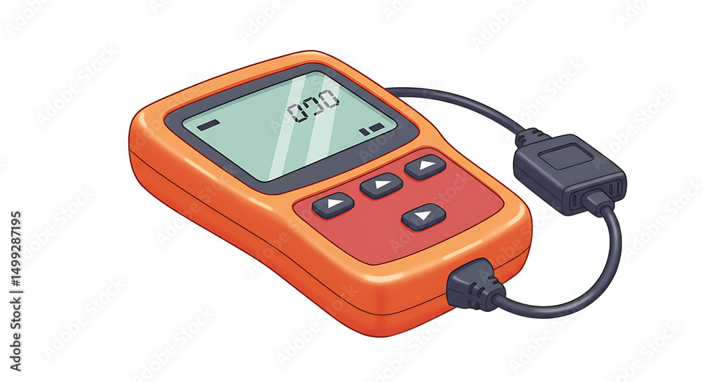 Digital Meter with Buttons and Wire Digital Meter with Buttons and Wire