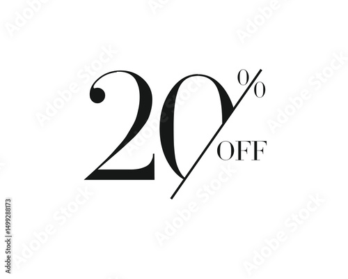 Get Extra 20% off sign. Discount offer price sign. Discount tag for shopping, marketing, advertisement, banner and web. Vector Isolated illustration