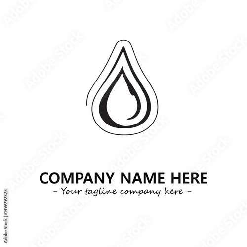 Water drop logo company design vector illustration