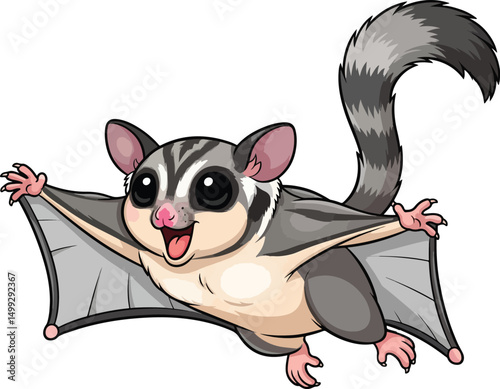Sugar Glider Vector Art and Silhouette