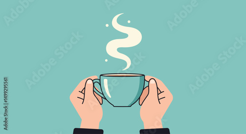 business man holding a cup of coffee