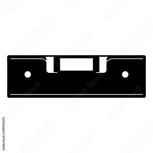 Black and white illustration of a spirit level for construction