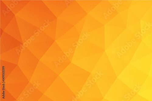 Abstract geometric background with a bright orange and yellow triangle pattern, ideal for seamless vector wallpaper design.