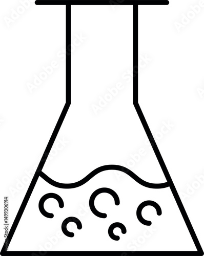 Laboratory Flask Minimalistic Icon Pictogram for Web and Graphic Design, Apps, Banners, Social Network and Cards