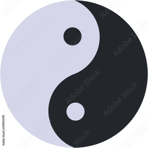 Vector Icon Yin Yang, Wellness, Chinese, Yin, Yang, Cultures
