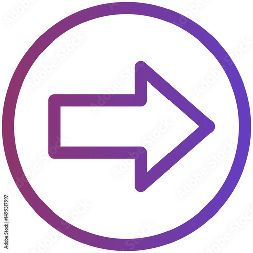 Right Arrow Gradient Icon
