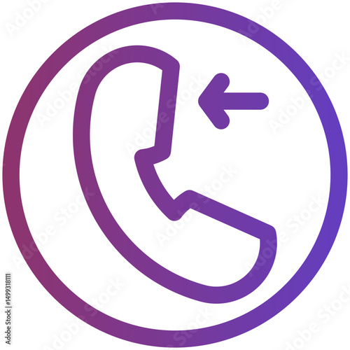 Incoming Call Gradient Icon