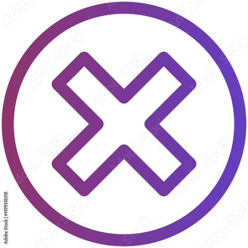 Cancel Gradient Icon