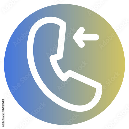 Incoming Call Glyph Gradient Icon