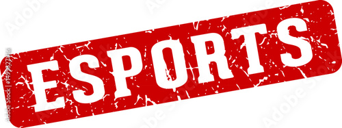 esports rectangular sign. esports stamp