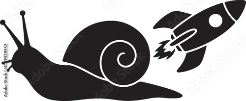 Snail with Rocket Boosting Speed Fast Acceleration