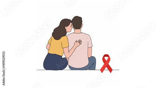 Young woman supporting her partner despite diagnosis