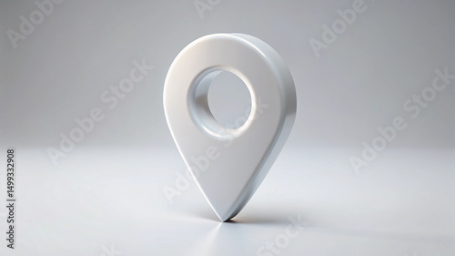 volumetric realistic white model of a geographic high quality isolated icon or design element for web ui apps presentations and templates photo