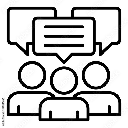 Group discussion single icon