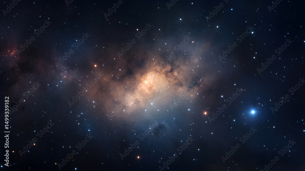 Fototapeta premium Aries zodiac constellation shining bright against a starry night sky
