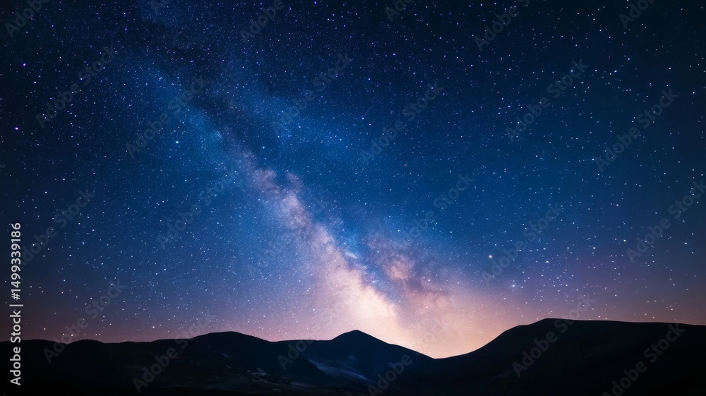 Fototapeta premium Bright aries constellation in night sky with shining stars