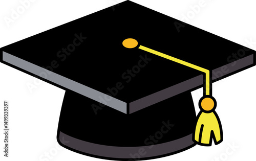 illustration of a black graduation cap