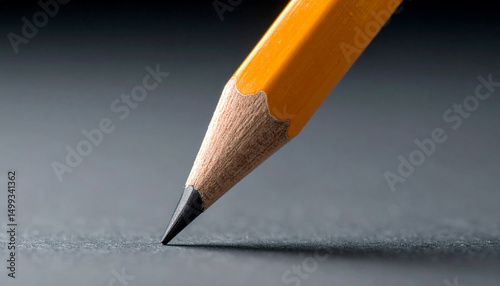 Close-up of a sharpened pencil.