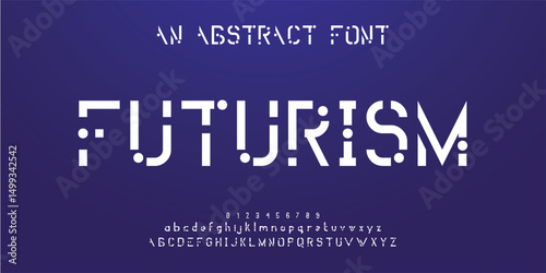 Design Modern abstract digital alphabet font. Minimal technology typography, Creative urban sport fashion futuristic font and with numbers. vector illustration.