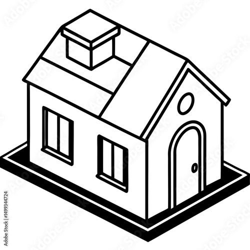 house on a white background