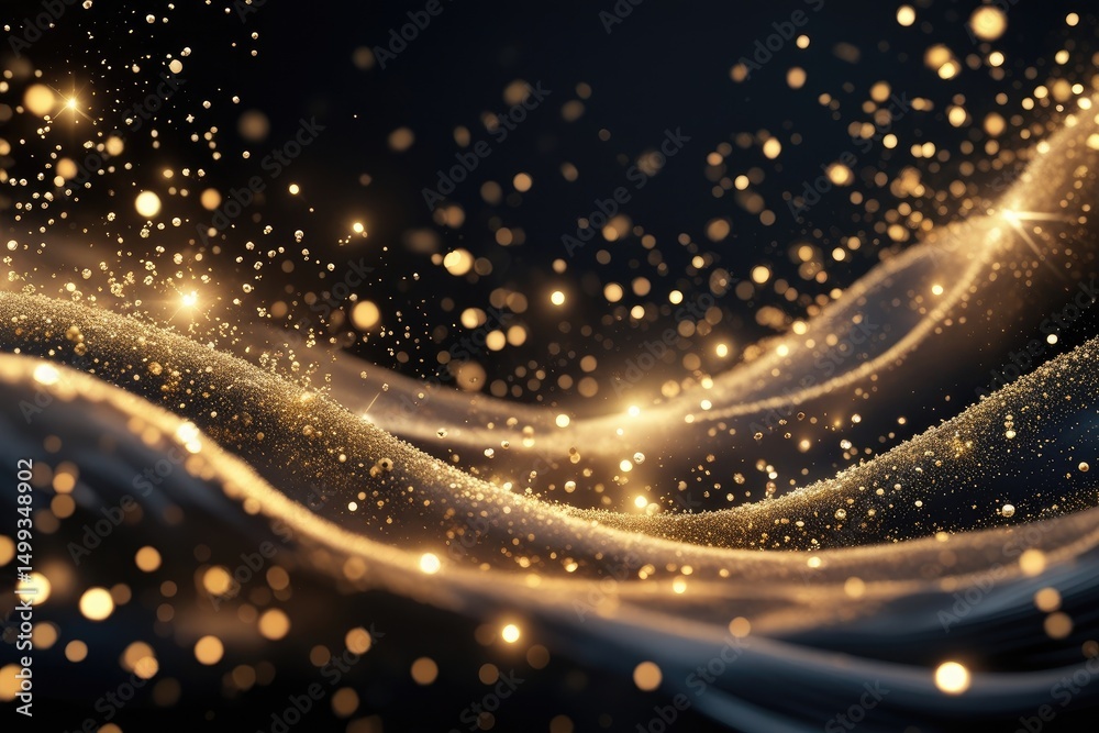 Obraz premium Golden Particles Abstract Background Luxury Texture