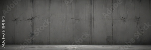 Dark grey textured concrete wall, subtle cracks, grunge  , masonry, dim