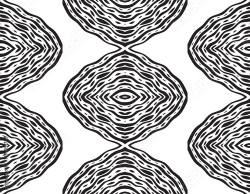 Black and white seamless geometric pattern