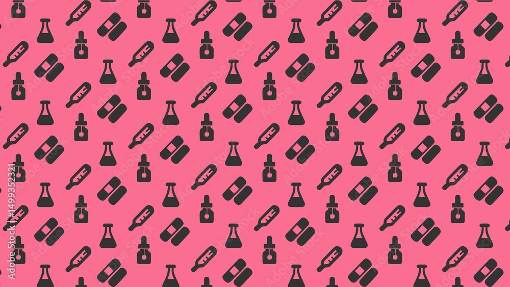 Fototapeta premium vector seamless medical doctors pattern