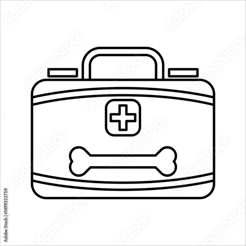 Pet first aid kit icon, good for web use