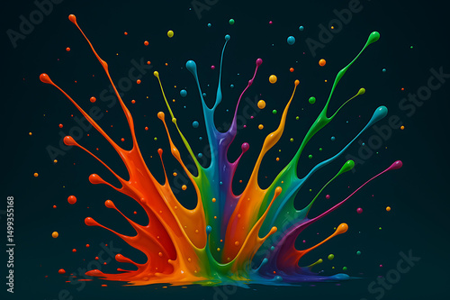Colorful paint splash wallpaper for desktop version